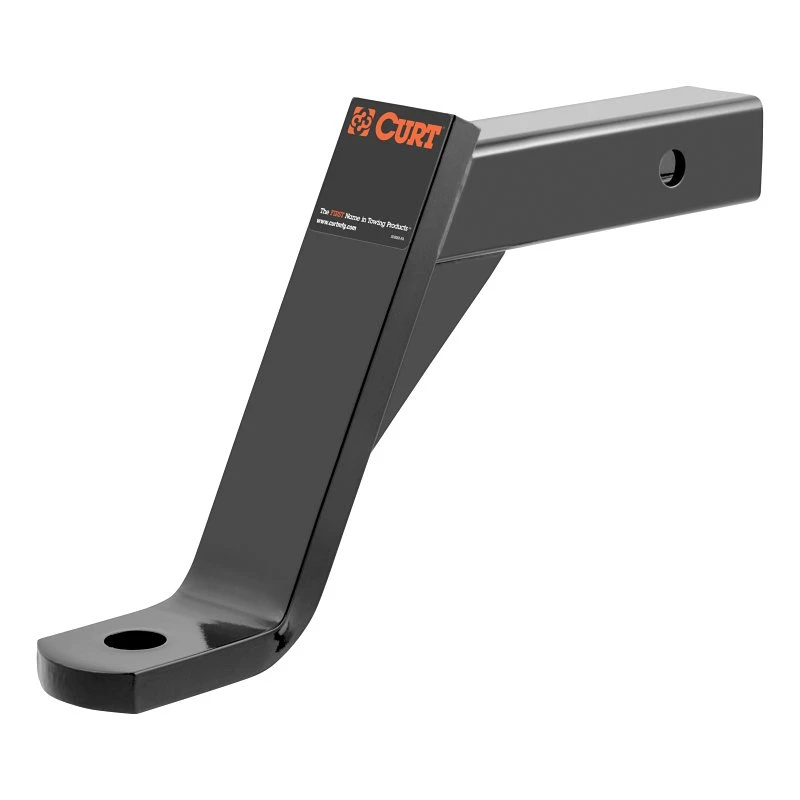 Class Three Trailer Hitch Ball Mount with Eight Inch Drop Fits Two Inch Receiver 5000 Pounds Capacity One Inch Hole
