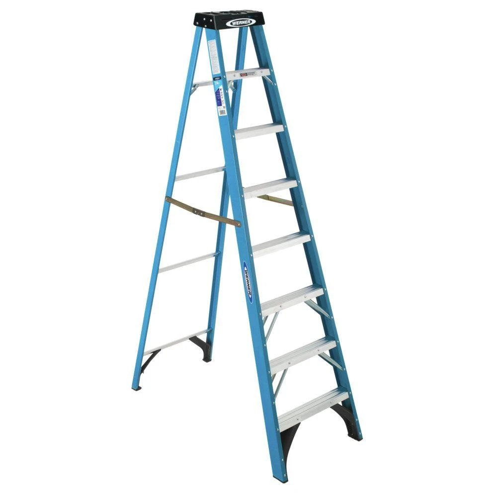 8-ft Fiberglass Type 1 Step Ladder With 250 Lbs Load Capacity