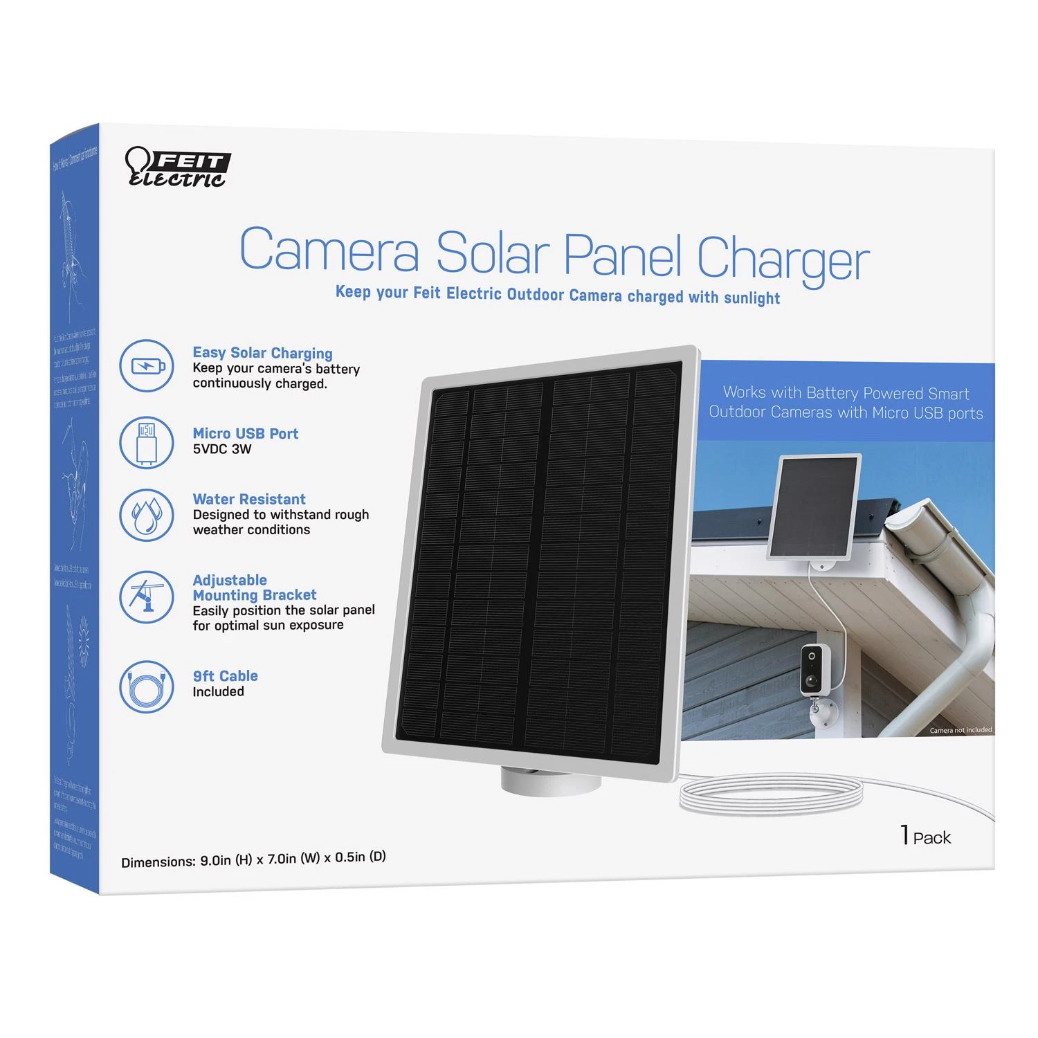 Black Solar Charger 108 In. With Adjustable Mounting Bracket