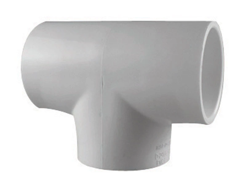 Schedule 40 PVC Pressure Tee, White, 4 In.