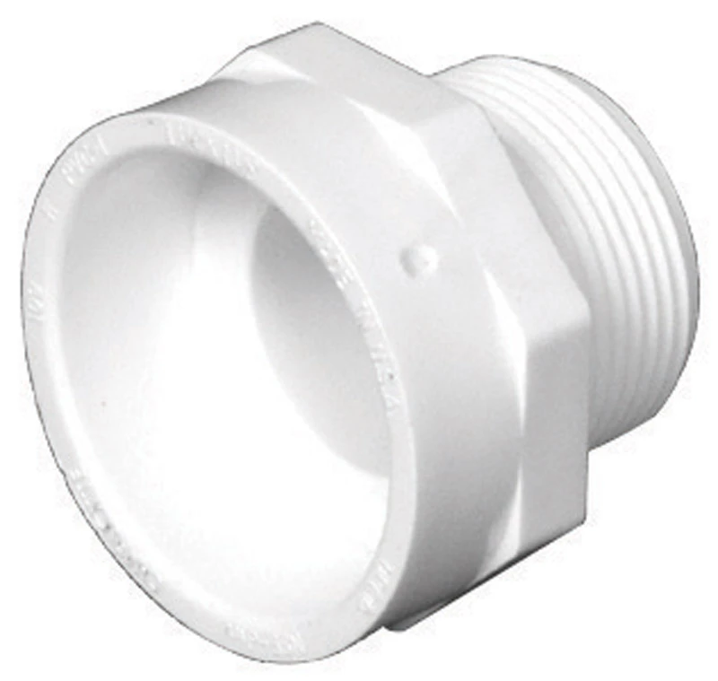 Schedule 40 DWV PVC Pipe Adapter, 1-1/4 In. MPT