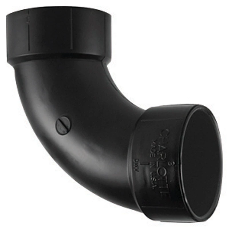 3 In. Hub X Hub 90 Degree Long Sweep Abs Elbow - Model Abs 00304 1000ha