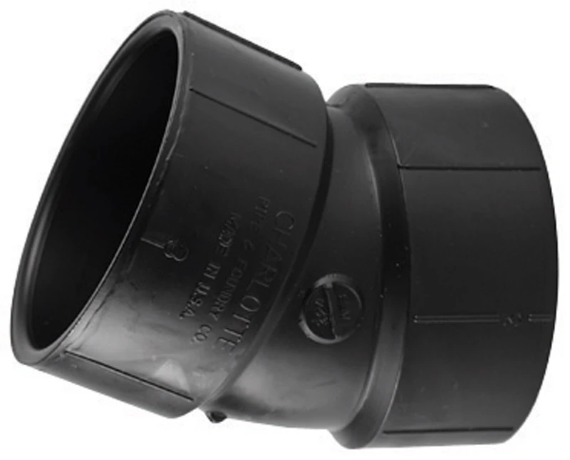 4 In. Hub X Hub 22-1/2 Deg. Abs Elbow For Drain-waste-vent Applications
