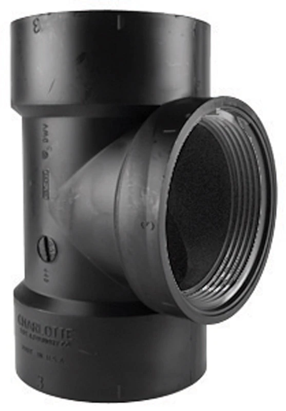 2 In. Hub X Hub X Fip Abs Flush Cleanout Tee - Model Abs00450800