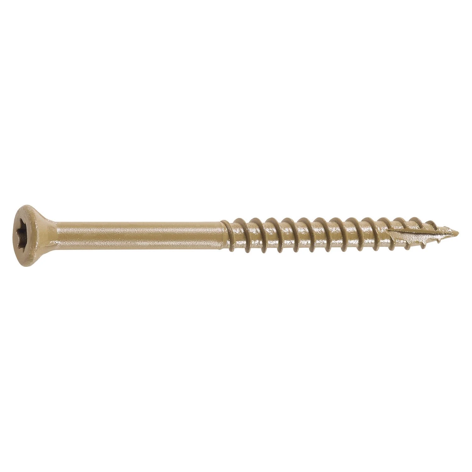 Deck Screws With Bit, Gold, 2-1/2 In., 75-Pk.