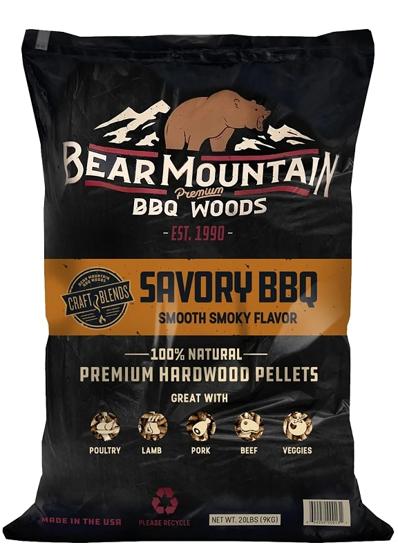 Savory Craft Barbecue Hardwood Pellets 20 Pound Bag for Smoking and Grilling