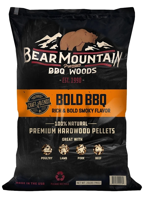 Bold Craft BBQ Hardwood Pellets 20 Pound Bag for Smoking and Grilling