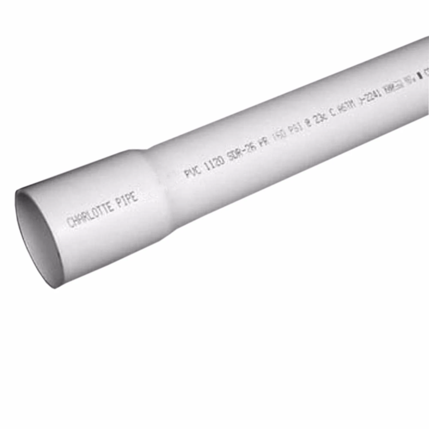 1-1/2 In. X 20 Ft. Sdr 26 Pvc Pressure Pipe, Belled End, 160 Psi