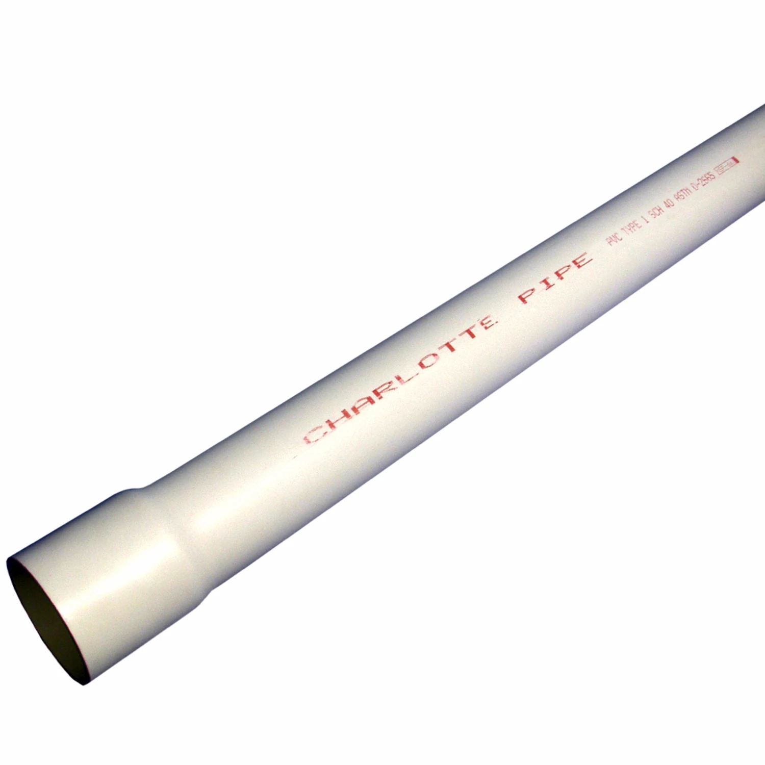 4 In. X 20 Ft. Schedule 40 Pvc Pressure Pipe, Belled End, 220 Psi