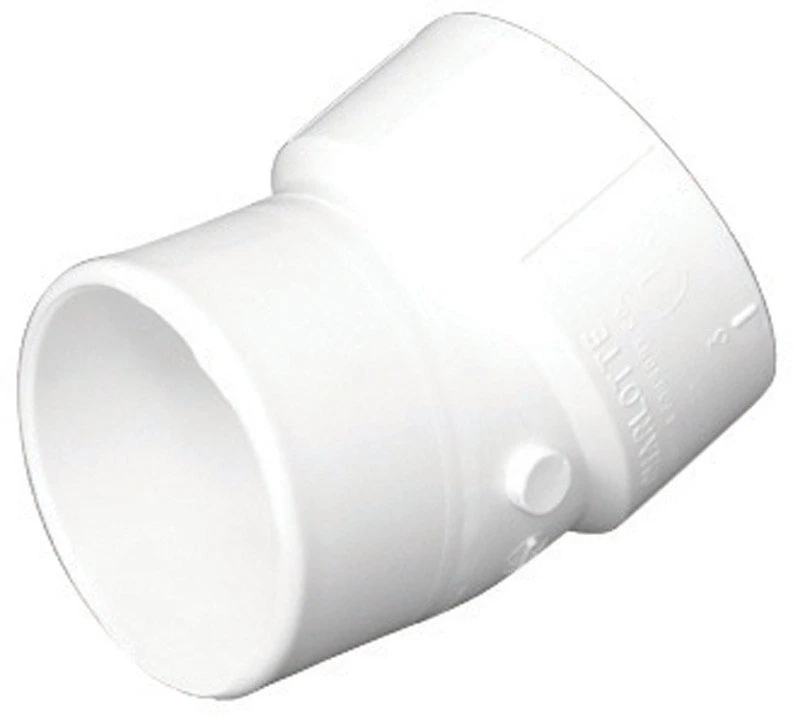 Schedule 40 DWV PVC Street Elbow, 22-1/2-Degree, 4 In.