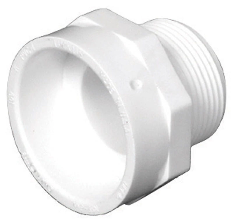 Schedule 40 DWV Pipe Thread Adapter, 1-1/2 x 1-1/4