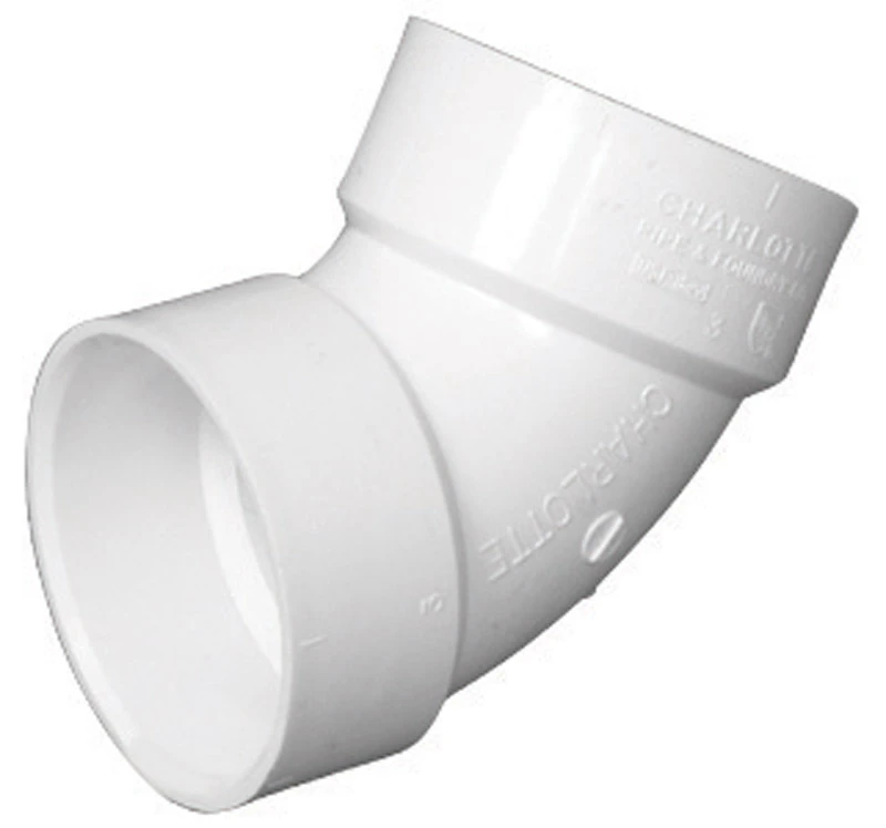 4 In. Schedule 40 Dwv Pvc Elbow Hub X Hub 60 Deg. (1 Pk)