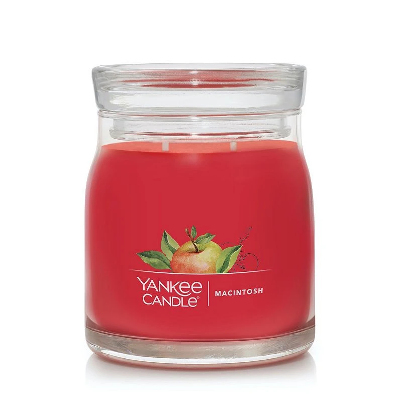 Apple Red Glass Candle Jar with Single Wick, 13 Ounce Capacity