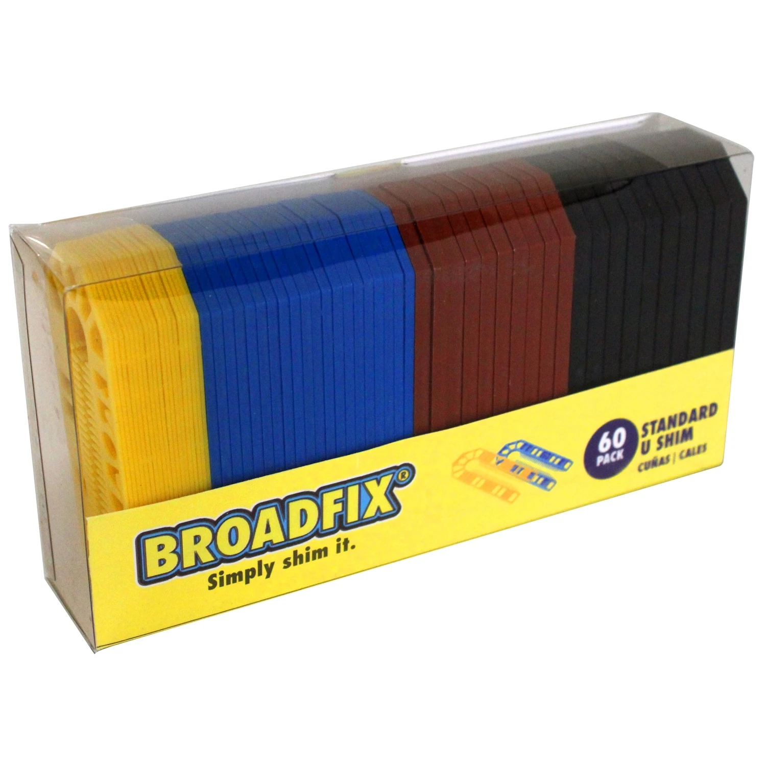 Broadfix 1.8 in. W x 8 in. L Plastic U Shims 60 pk