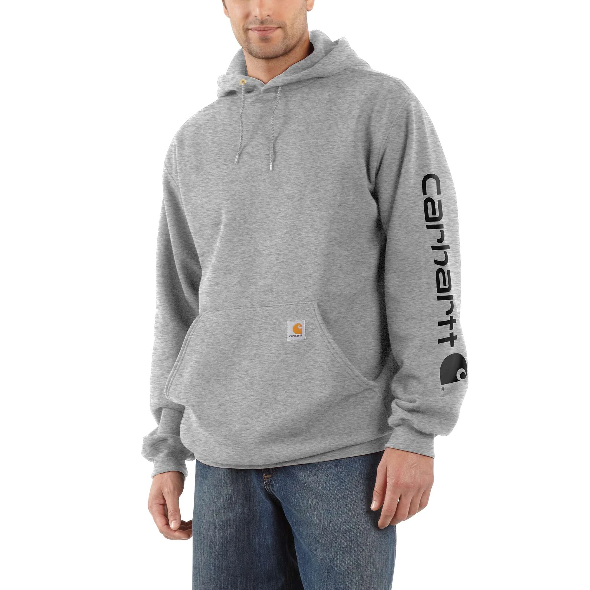 CARHARTT HOODIE HTHR GRAY SMALL