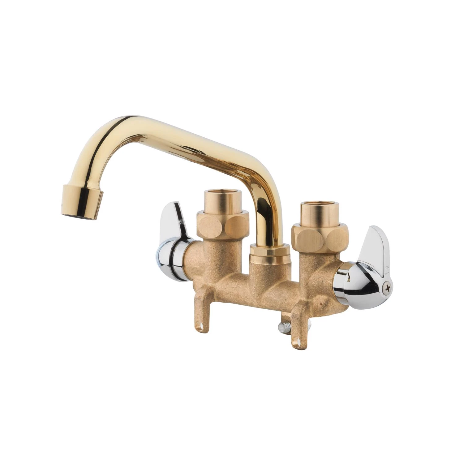 Homewerks Brass Two-handle Laundry Faucet 3-3/8 In. With Swivel Spout