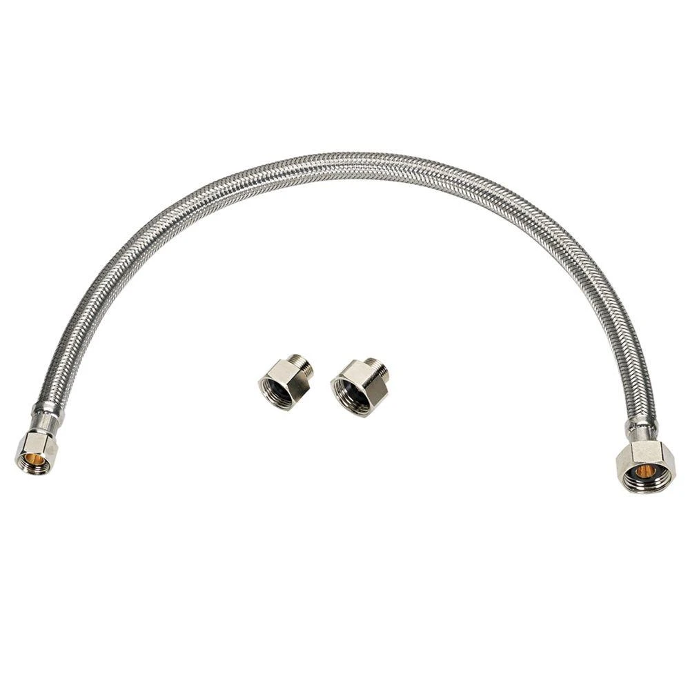 Homewerks Worldwide 3/8-in Compression 20-in Braided Stainless Steel Faucet Supply Line Homewerks Worldwide 3/8-in Compression 20-in Braided Stainless Steel Faucet Supply Line