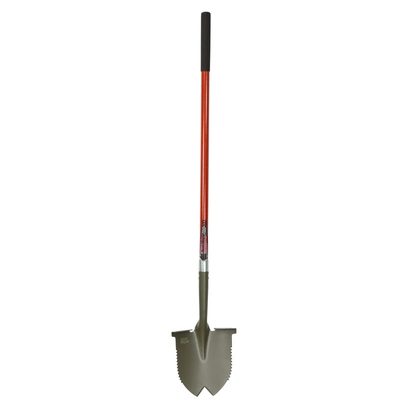 Root Slayer Round Xl Garden Shovel With Inverted V Cutting Blade, 56.75 In. Length