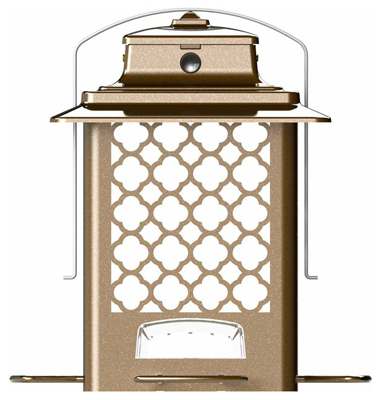 Surefill 3.6 Lb. Capacity Bronze Metal Hopper Bird Feeder With 4 Ports
