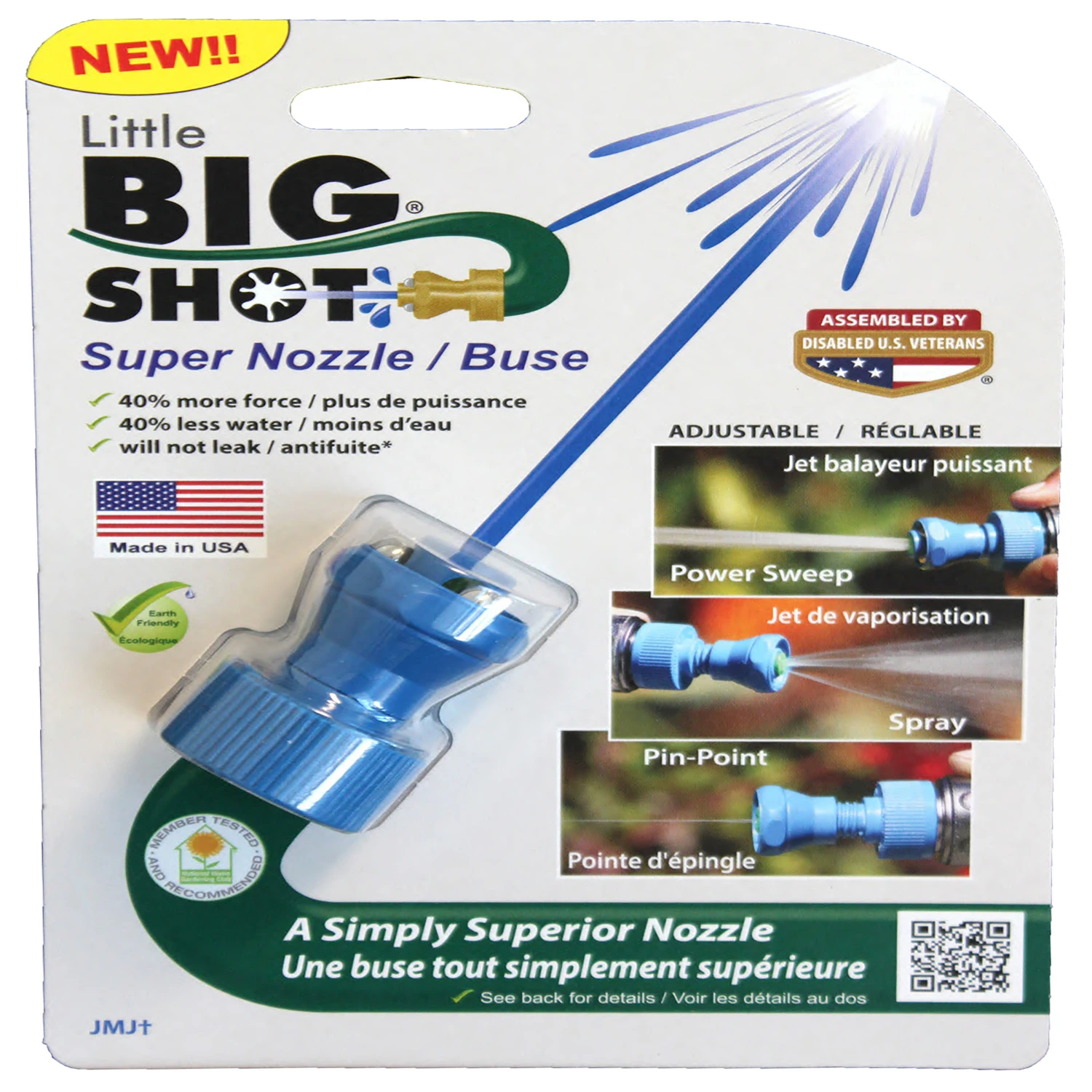 Lbs-151 Adjustable Twist Hose Nozzle - Durable Thermoplastic, Blue