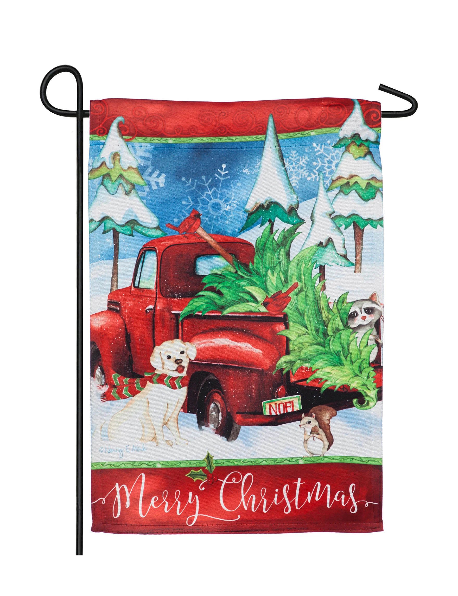 BRINGING HOME THE TREE GARDEN FLAG