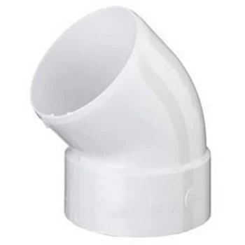 PVC Pipe Sewer & Drain 45-Degree Street Elbow, 4 In.