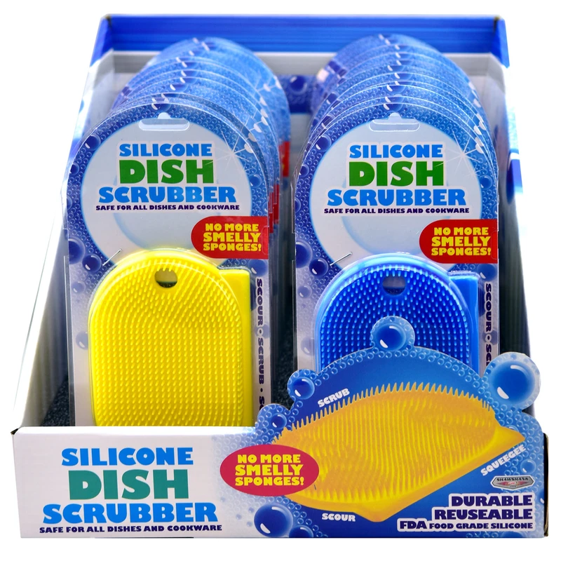 Silicone Dish Scrubber, Assorted Colors