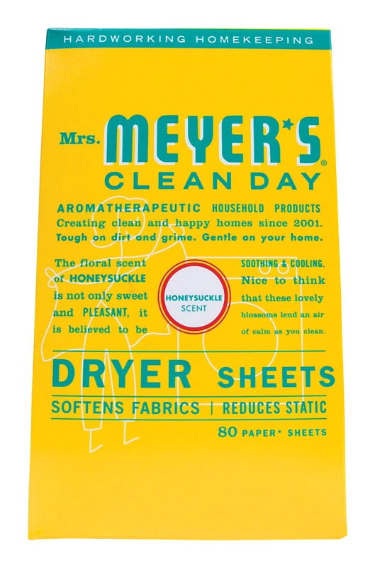 Mrs. Meyer's Clean Day Honeysuckle Scent Fabric Softener Sheets 80 oz 80 pk