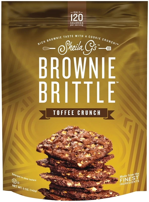 Toffee Crunch Brownie Brittle 5 Oz Bagged Snack