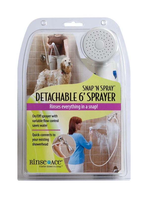 Snap N Spray Detachable Shower Head With 6-foot Hose And Quick Connect