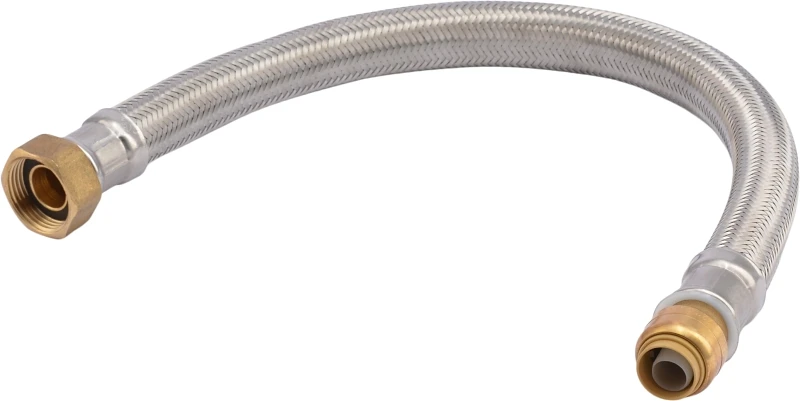 1/2 In. Push Fit X 3/4 In. Fip 18 In. Stainless Steel Supply Line