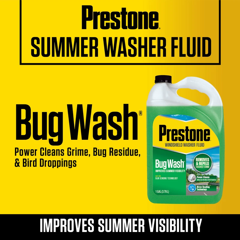 Bug Wash Windshield Washer Fluid, One Gallon Container