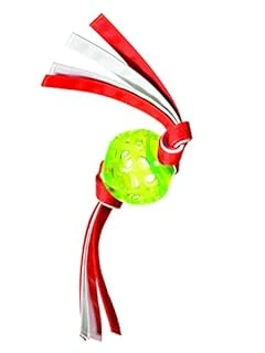 Rubber Ball With Canvas Tassels Dog Toy - Model 64056