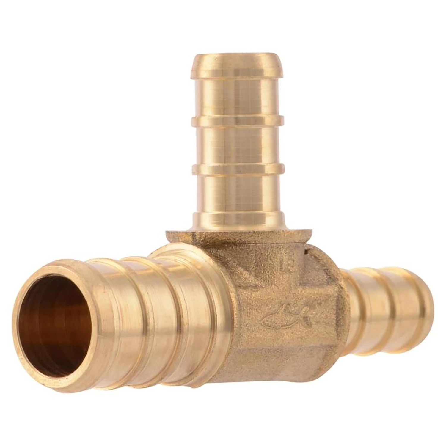 1/2 In. X 1/2 In. X 3/8 In. Brass Barb Reducing Pex Tee