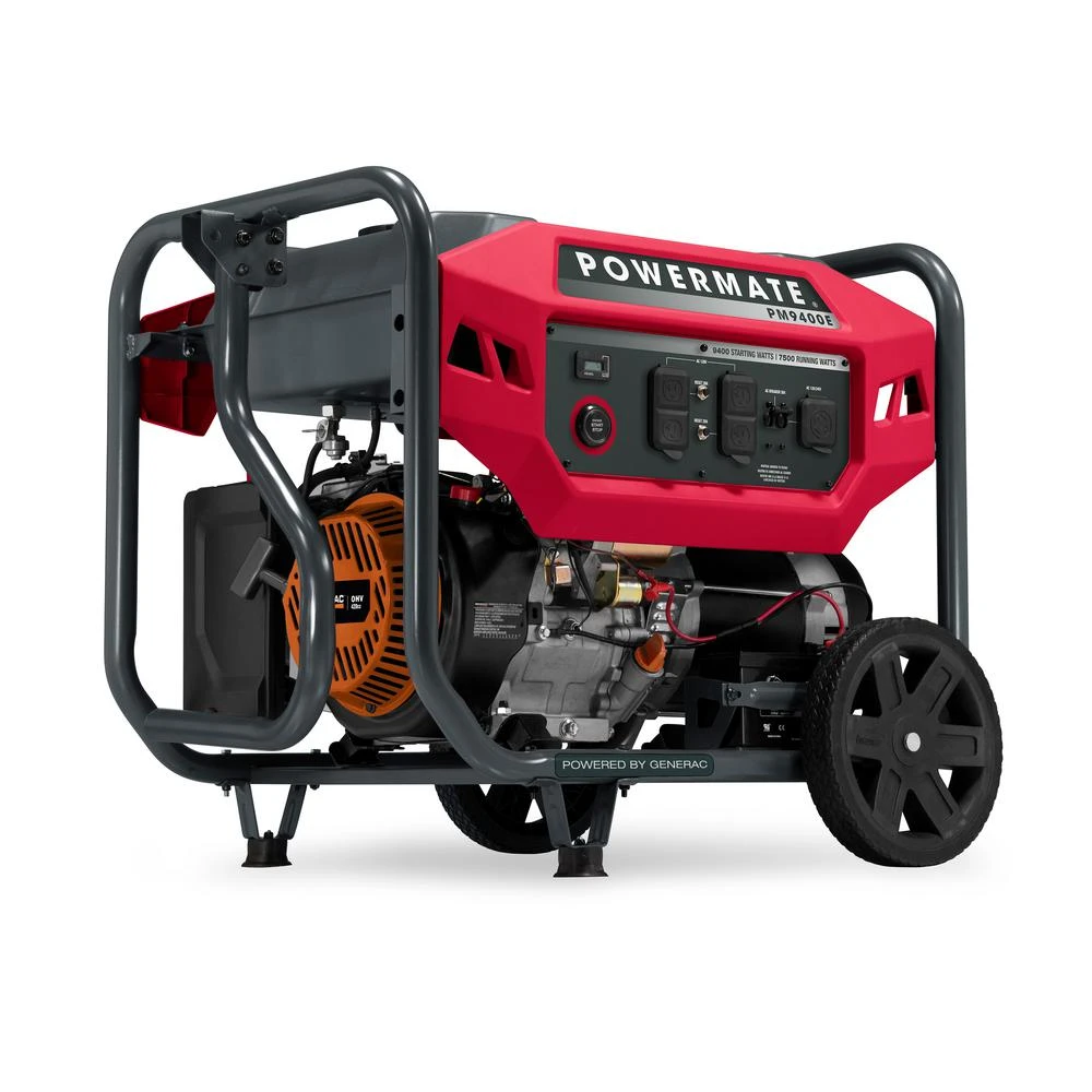 Powermate Portable Inverter Generator, 9400 Watts, Electric Start, 7500 Running Watts
