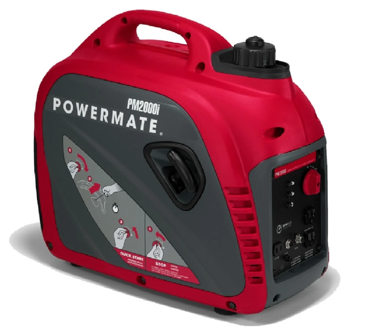 Powermate Portable Inverter Generator, 2000 Watts, Model P0080501