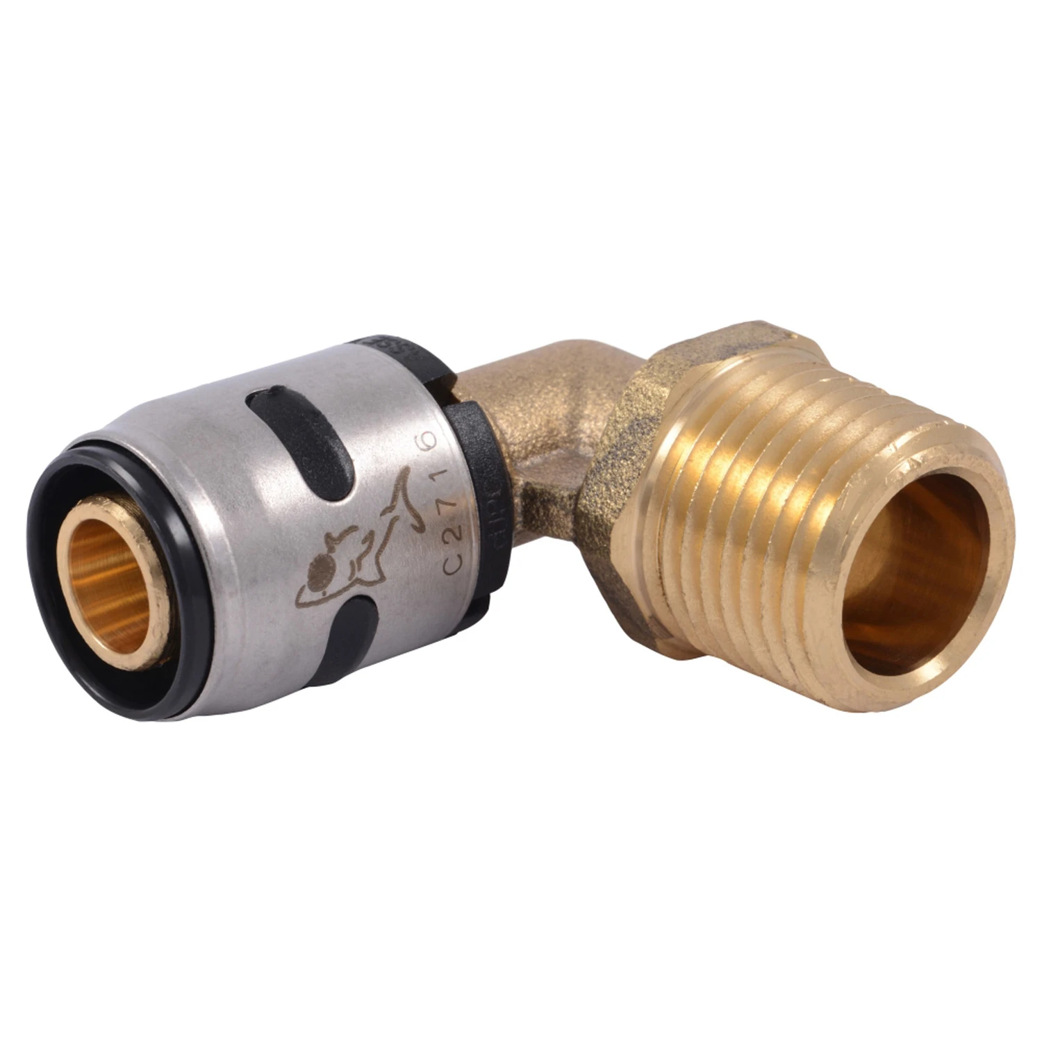 PEX Evopex Push To Connect Pipe Elbow, 1/2 Inch Push Pipe by 1/2 Inch Male Pipe Thread