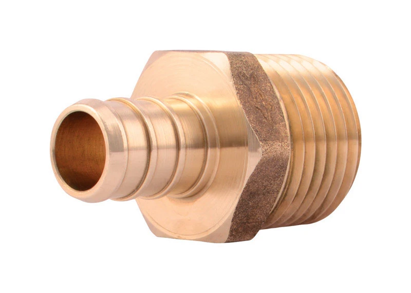 25 Pack, Male adapter. 1/2  Lead Free Brass Barb Insert x 1/2  Male Pipe Thread Adapter, BARBXMNPT