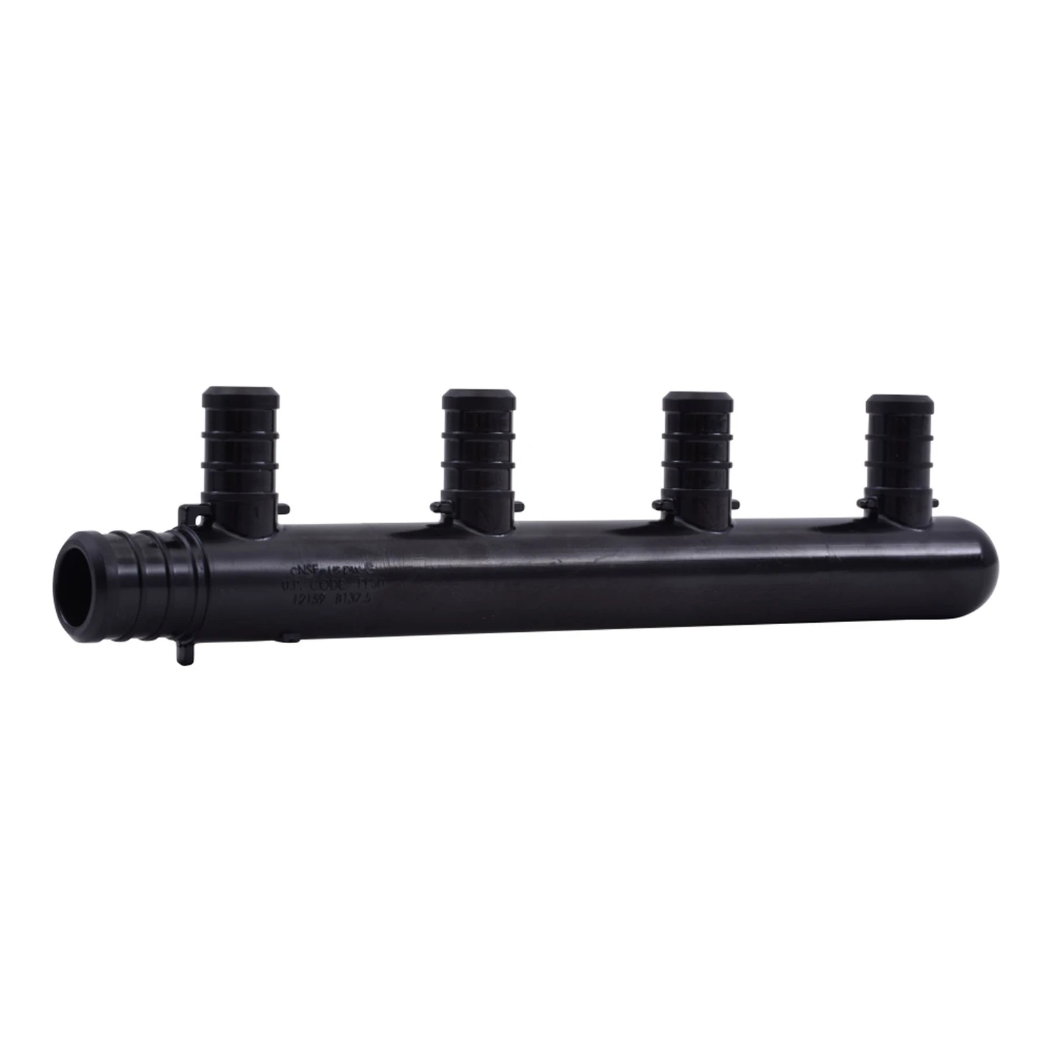 Four Port PEX Pipe Tee Connector, Three Quarter Inch by One Half Inch