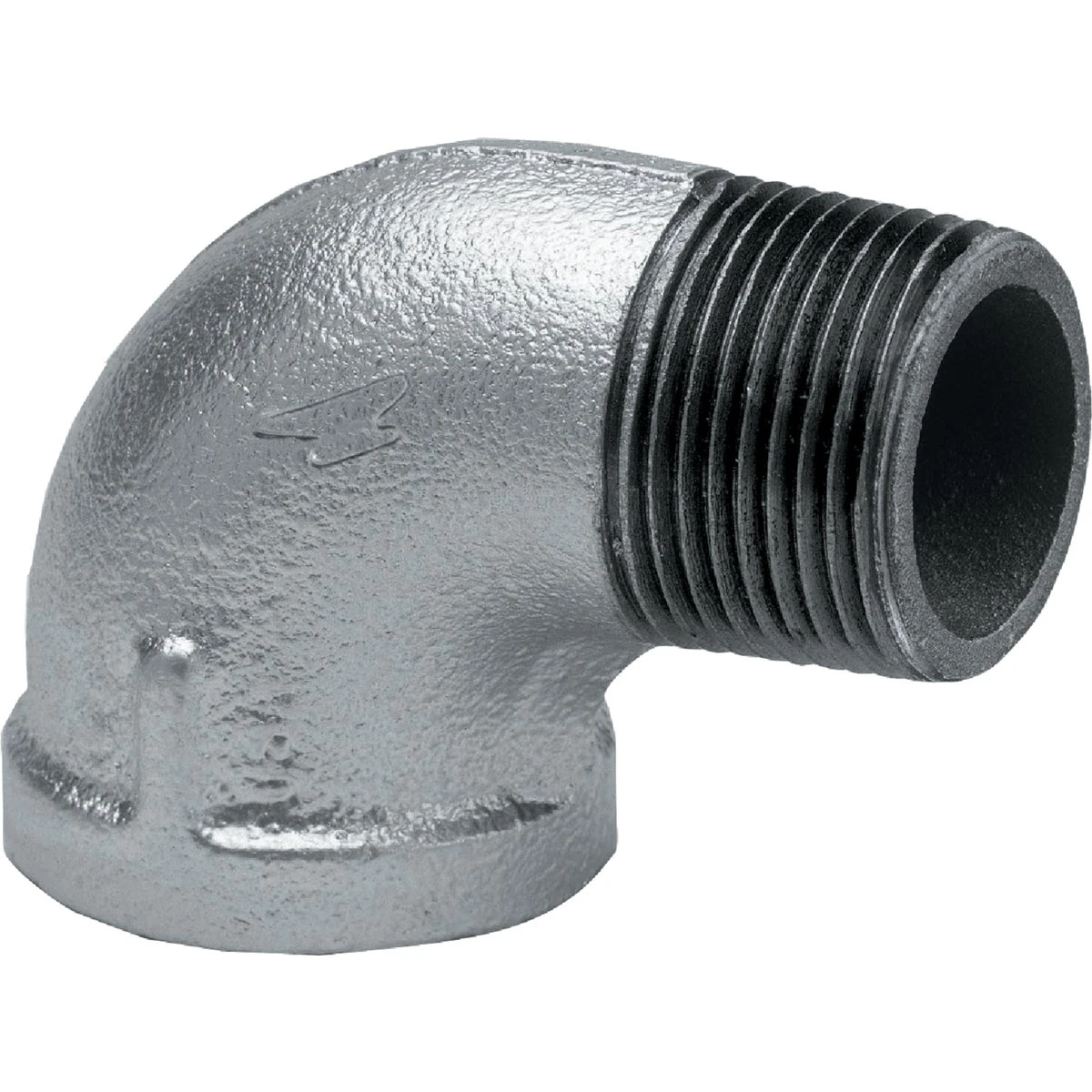 90-Degree Galvanized Steel Pipe Street Elbow, 1/2 Inch NPT Threaded