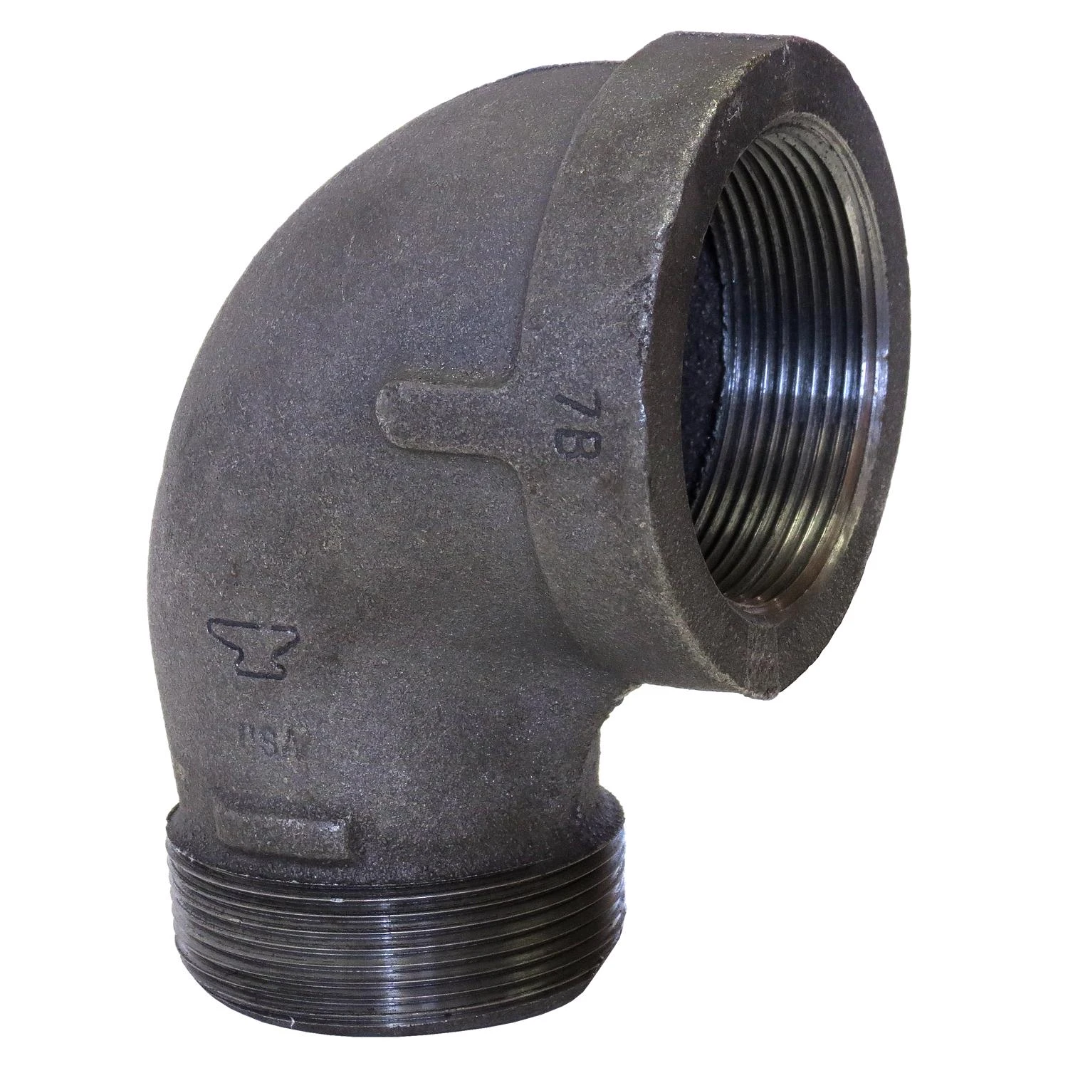 1 In. 90 Degree Street Galvanized Elbow, Malleable Iron Fitting