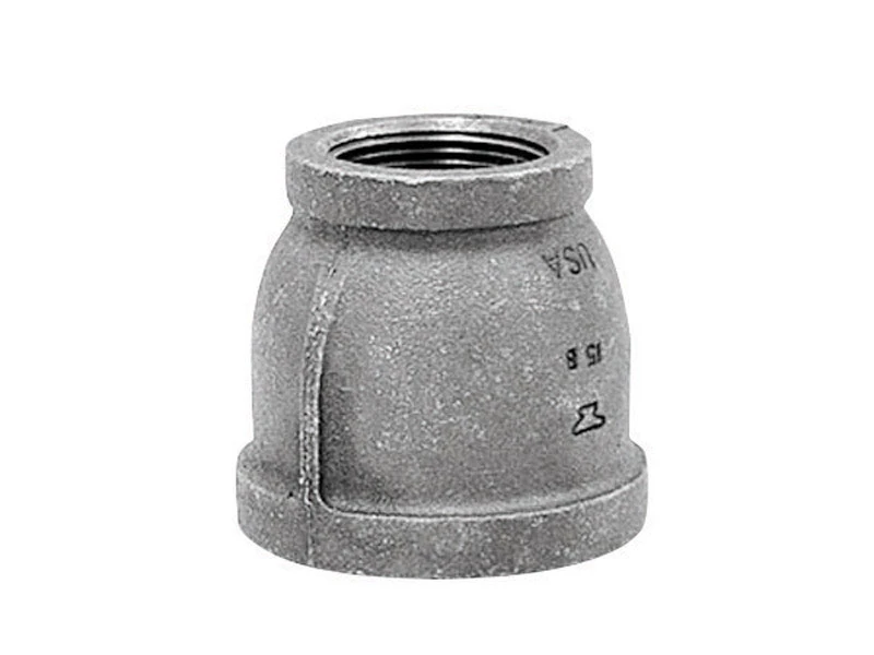 Black Steel Pipe Reducing Coupling, 3/8 Inch by 1/8 Inch