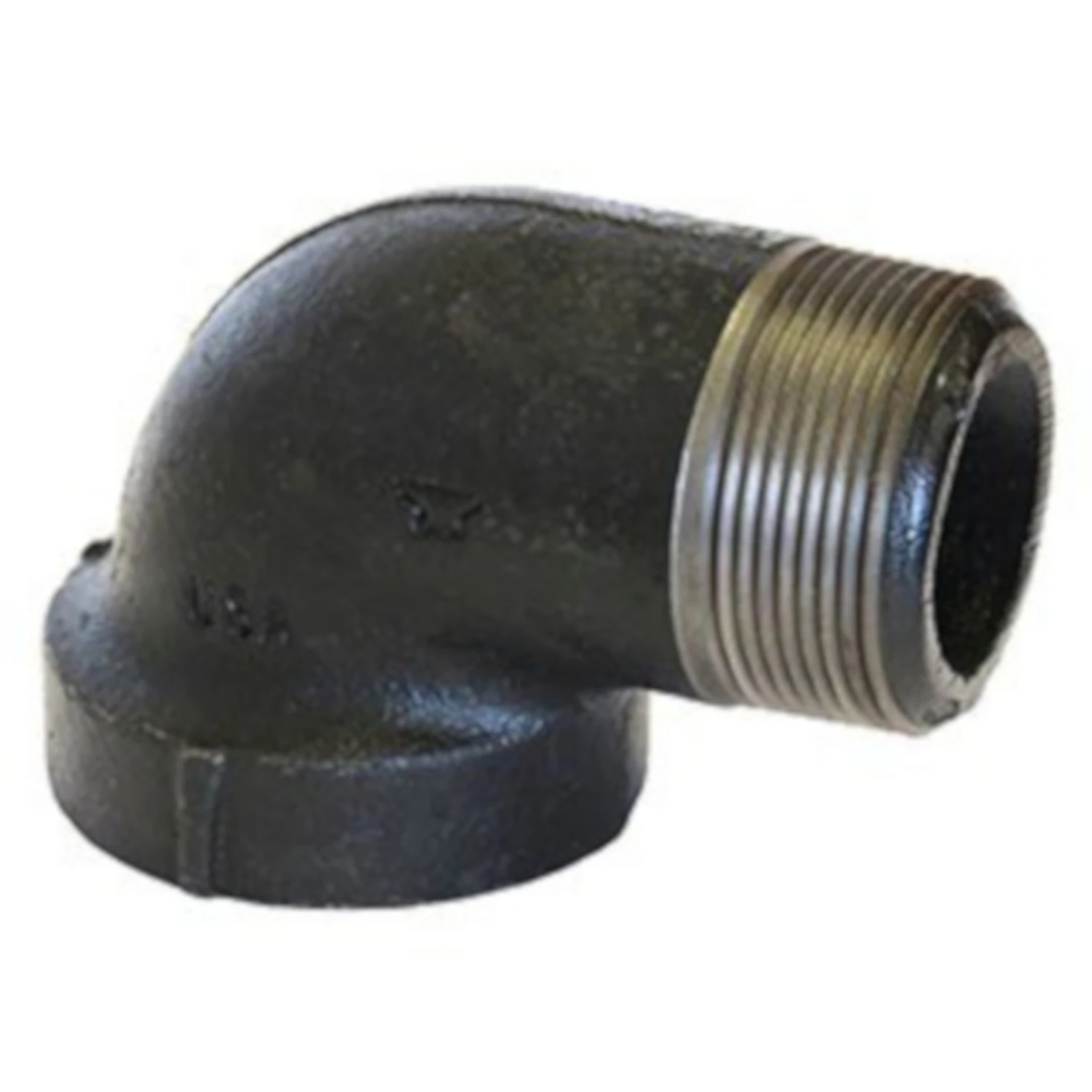 90-Degree Black Steel Pipe Street Elbow, 1 Inch Diameter