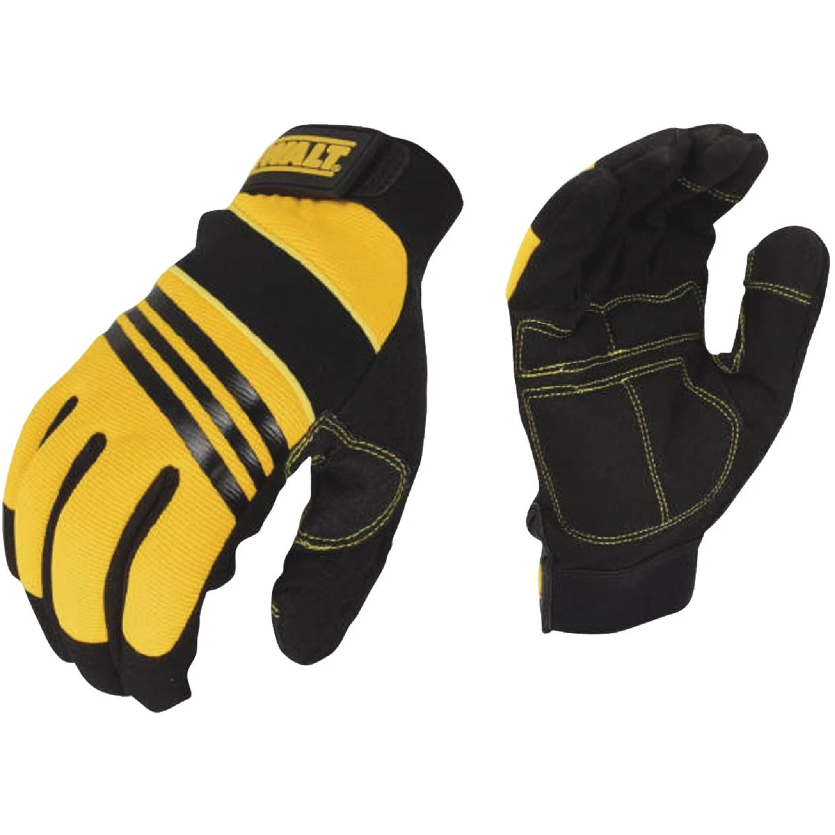 Utility Work Gloves, Synthetic Leather Palm, Men's XL