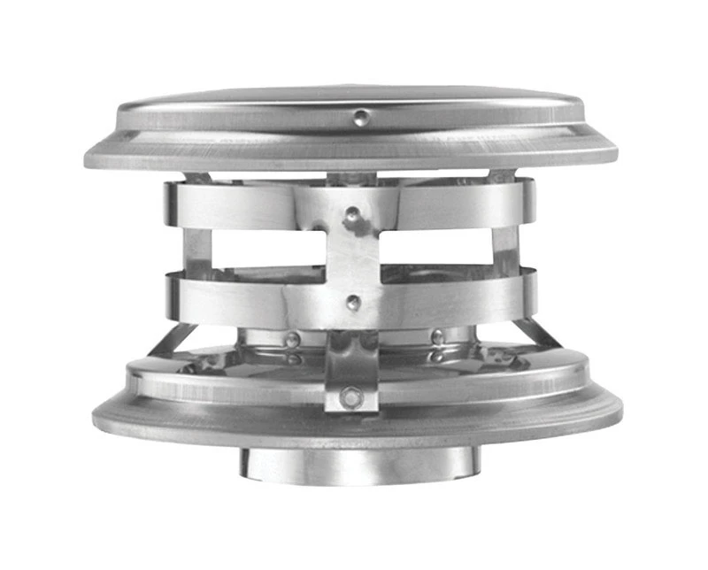Pellet Pipe Vent Vertical Cap, 4 Inch Diameter, Durable Metal Construction