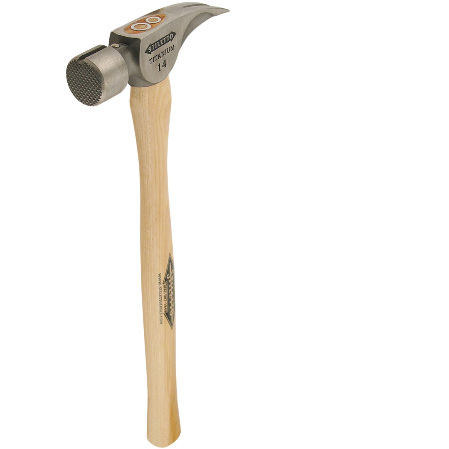 14 Oz. Titanium Milled-face Framing Hammer With 18 In. Straight Hickory Handle
