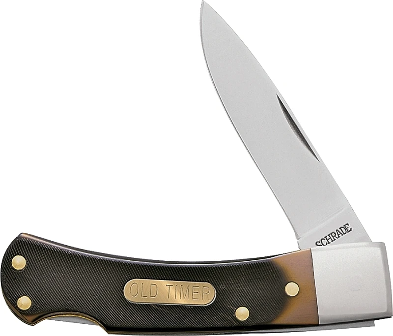 Old Timer Bear Head Lockback Knife, 3-In.
