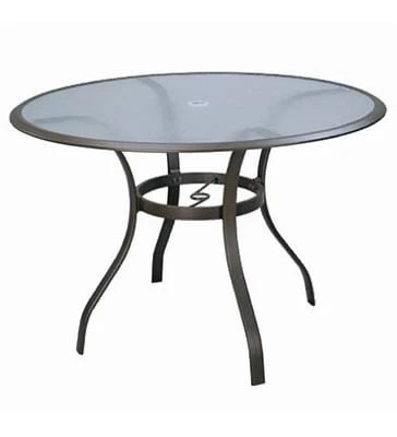 Tgs48sd 48 In. Madison Round Patio Table With Clear Glass Top