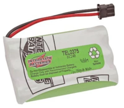Cordless Telephone Replacement Battery, 3.6 Volt, 650 Milliamp Hour Nickel Metal Hydride