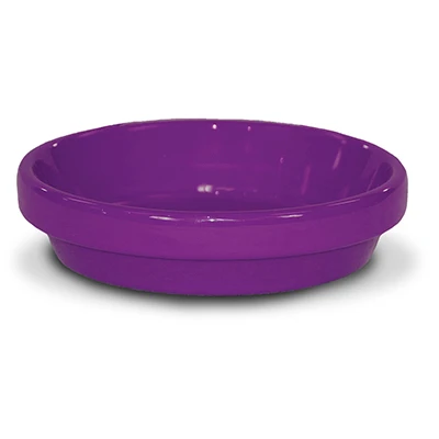 Saucer, Violet Ceramic, 3.75 x .5-In.